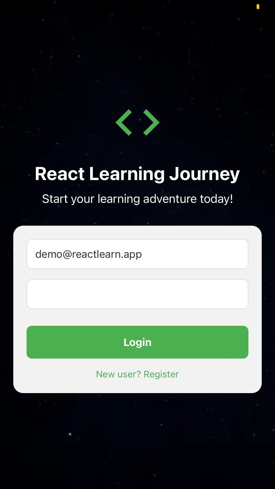 ReactaApp mobil uygulama ekran görüntüsü